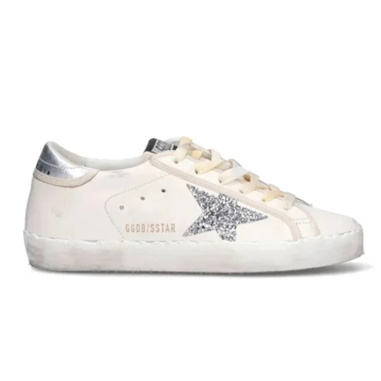 Golden Goose Super-Star White Sier Glitter Casual sneakers