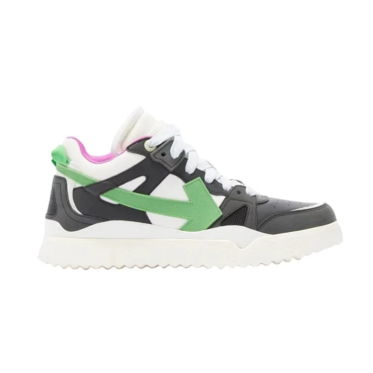 Off-Wh1te New Mid Sponge 'Black Wh1te Green' Casual sneakers image 2