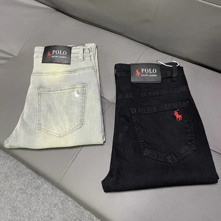 Ralph Lauren jeans embroidered casual pants straight slim fit trousers Pony Paul POLO business versatile men's long trousers