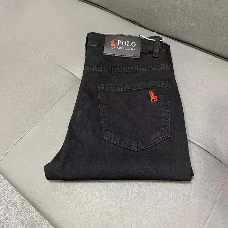Ralph Lauren jeans embroidered casual pants straight slim fit trousers Pony Paul POLO business versatile men's long trousers image 2