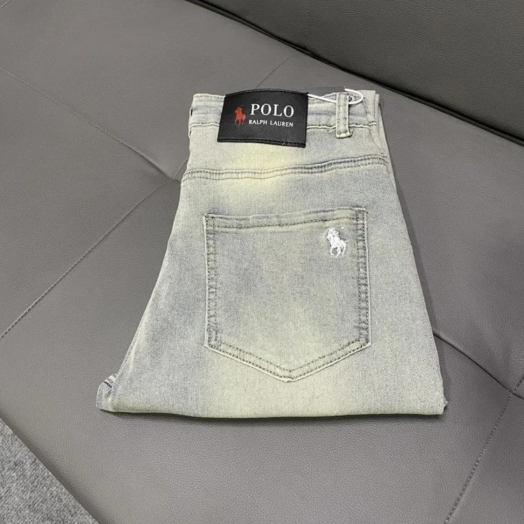 Ralph Lauren jeans embroidered casual pants straight slim fit trousers Pony Paul POLO business versatile men's long trousers image 3