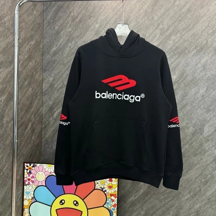 Balenciaga hooded sweatshirt light luxury jacket men and women same style top long sleeve image 2