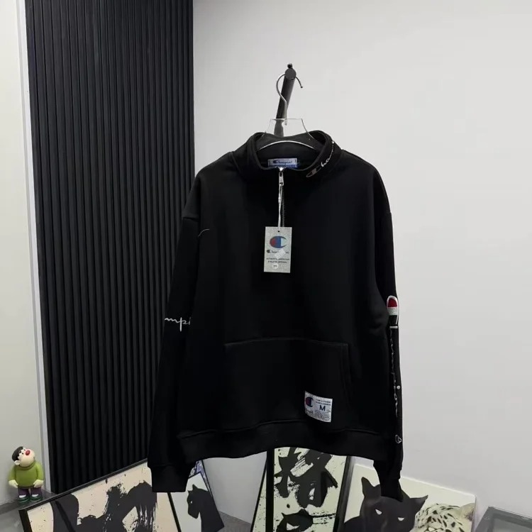 Champion velvet sweatshirt, unicorn arm embroidery logo, men's and women's same style, casual long-sleeved pullover, sports top, jacket, trendy brand image 2