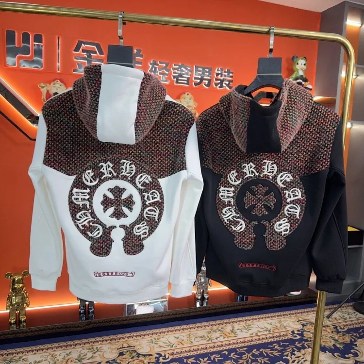 Crow Heart Hooded Sweatshirt Autumn and Winter Cross Long Sleeve Velvet Embroidered Jacket