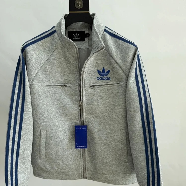 adidas Adidas Clover Spring New Jacket Stand Collar Casual Embroidery Unisex Style