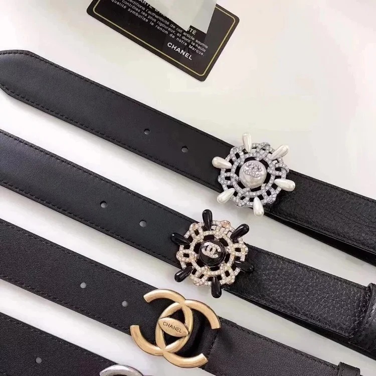 Original counter version comes with packaging leather diamond buckle belt, full leather belt, women's casual versatile trendy trousers belt, men's and women's business casual belt belt, me