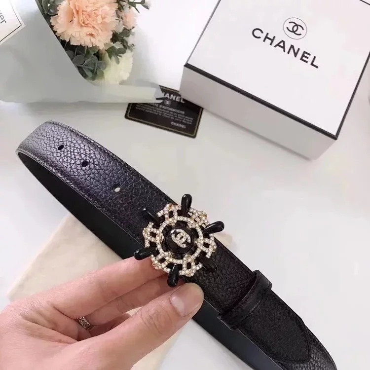 Original counter version comes with packaging leather diamond buckle belt, full leather belt, women's casual versatile trendy trousers belt, men's and women's business casual belt belt, me image 7
