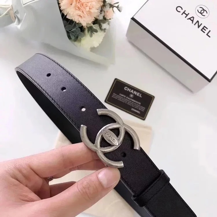 Original counter version comes with packaging leather diamond buckle belt, full leather belt, women's casual versatile trendy trousers belt, men's and women's business casual belt belt, me image 9