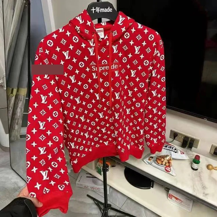 [Ready stock and shipped instantly] Supreme joint all-print red sweatshirt