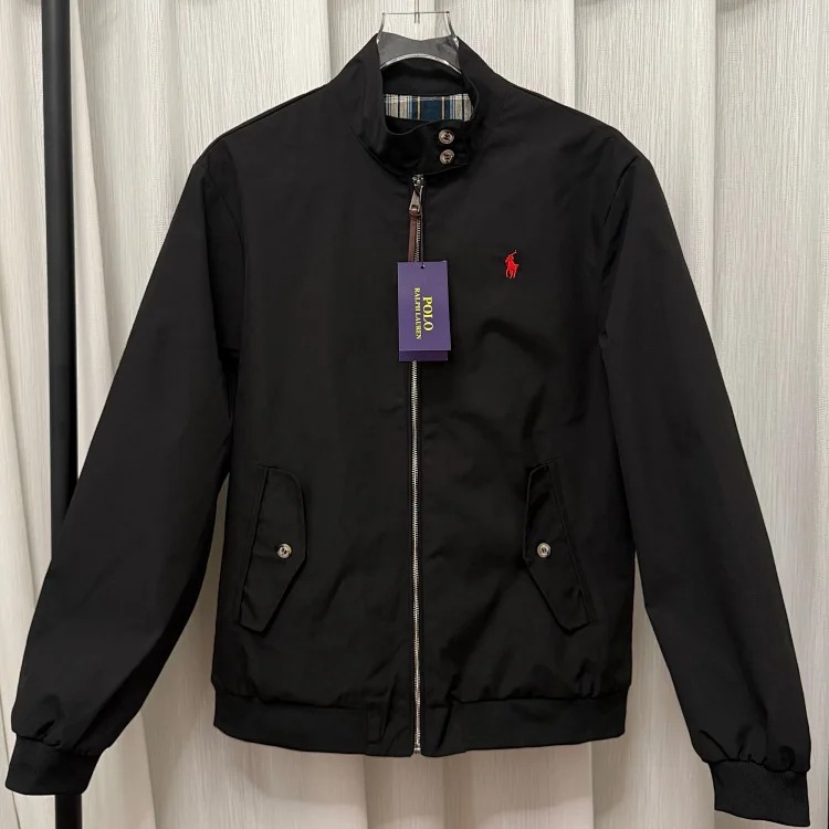 Ralph Lauren Jacket Ralph Classic Pony RL Embroidered Stand Collar American Men's Jacket Quality Men's and Women's Spring and Autumn Casual Retro Jacket