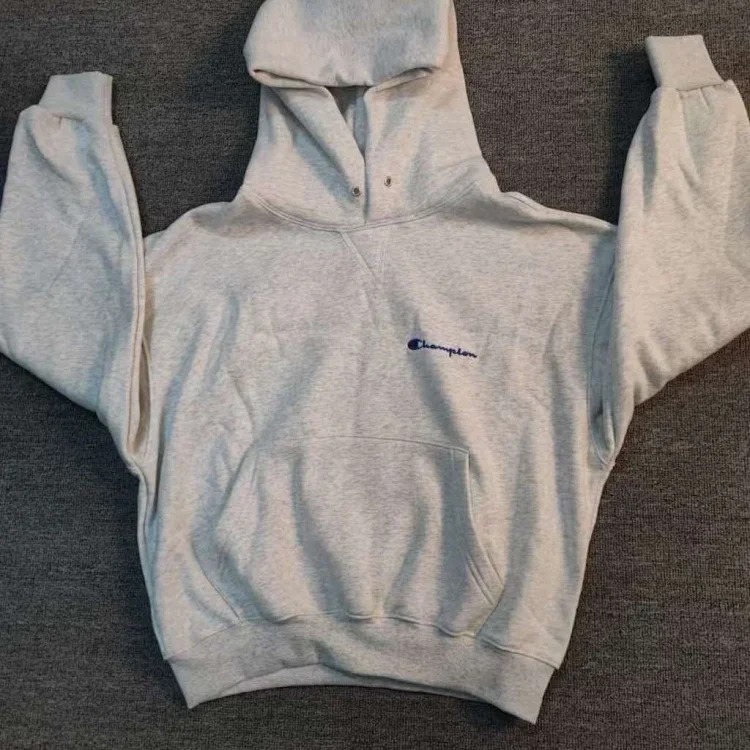 Champion 90s basic velvet sweatshirt jacket with long sleeves, perfect short and wide boxy version, ultimate waist reduction image 3