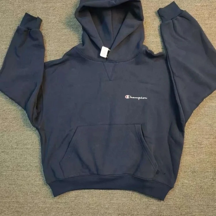 Champion 90s basic velvet sweatshirt jacket with long sleeves, perfect short and wide boxy version, ultimate waist reduction image 4