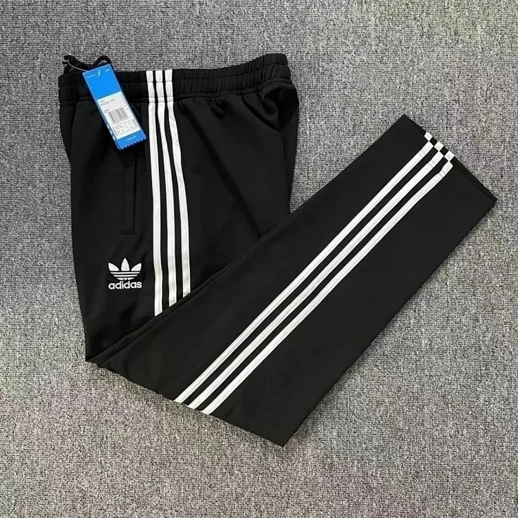 adidas Adidas classic sports clover three stripes new embroidered sports pants for men and women casual same style loose flat mouth student trousers