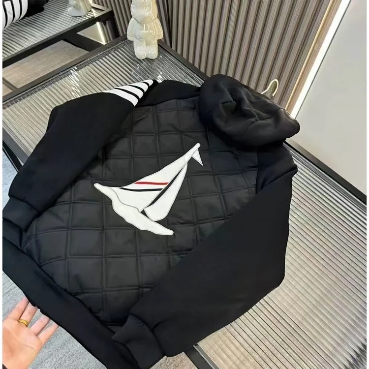 Sailing cardigan jacket, down jacket, sailing four-stripe top image 2