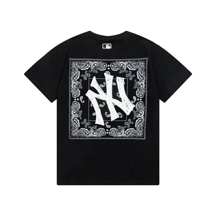 MLB light luxury short-sleeved T-shirt men's round neck half-sleeved tops the same style for men and women image 2