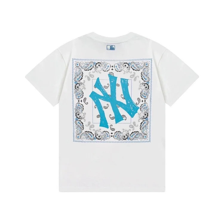 MLB light luxury short-sleeved T-shirt men's round neck half-sleeved tops the same style for men and women image 3