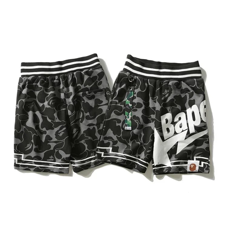 2021ss spring new trendy brand BAPE star camouflage black ribbon shorts casual mid-length pants sports pants for men and women loose sweatpants