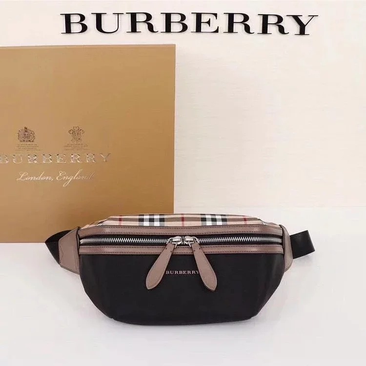 Burberry contrasting color waist bag, crossbody bag, chest bag, same style for men and women image 3