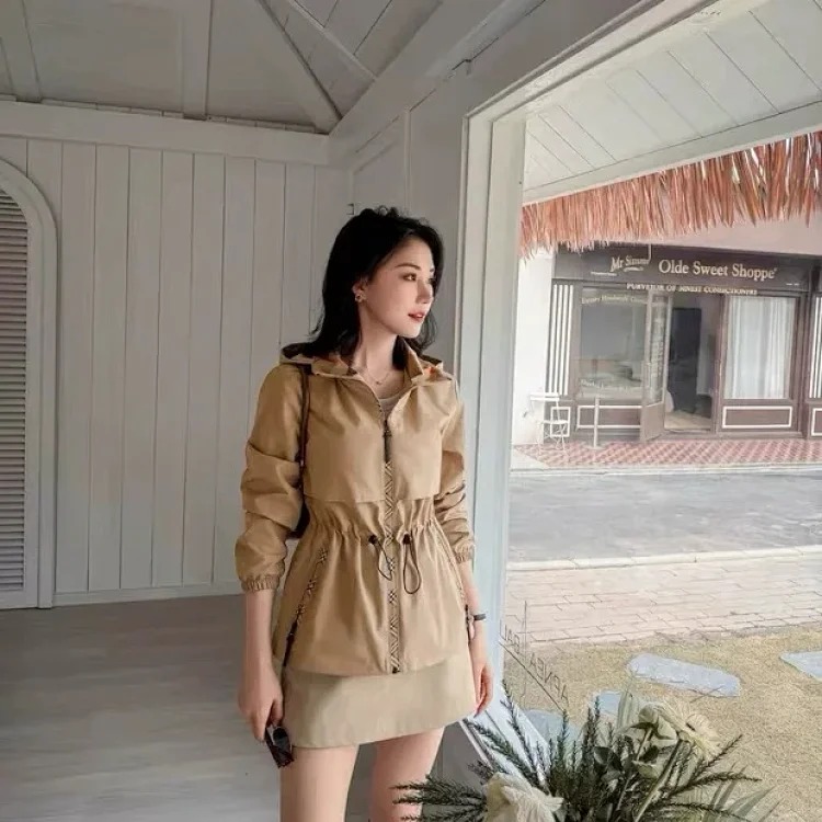 [Only pure original] Ready stockThe first choice for purchasing agentsThe highest version Burberry Light Luxury Authentic 2026 Spring New Women's High-end British Windbreaker Jacket Slim Tem image 2