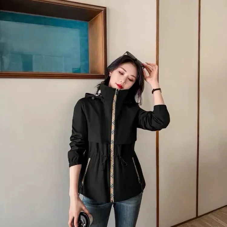 [Only pure original] Ready stockThe first choice for purchasing agentsThe highest version Burberry Light Luxury Authentic 2026 Spring New Women's High-end British Windbreaker Jacket Slim Tem image 4
