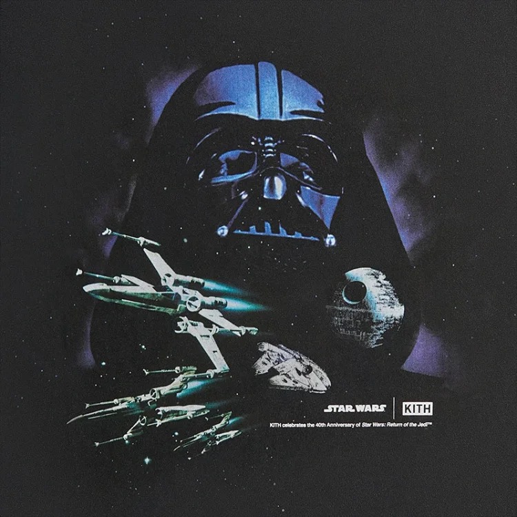 Kith Darth Vader Space Poster Darth Vader space poster retro t-shirt image 4