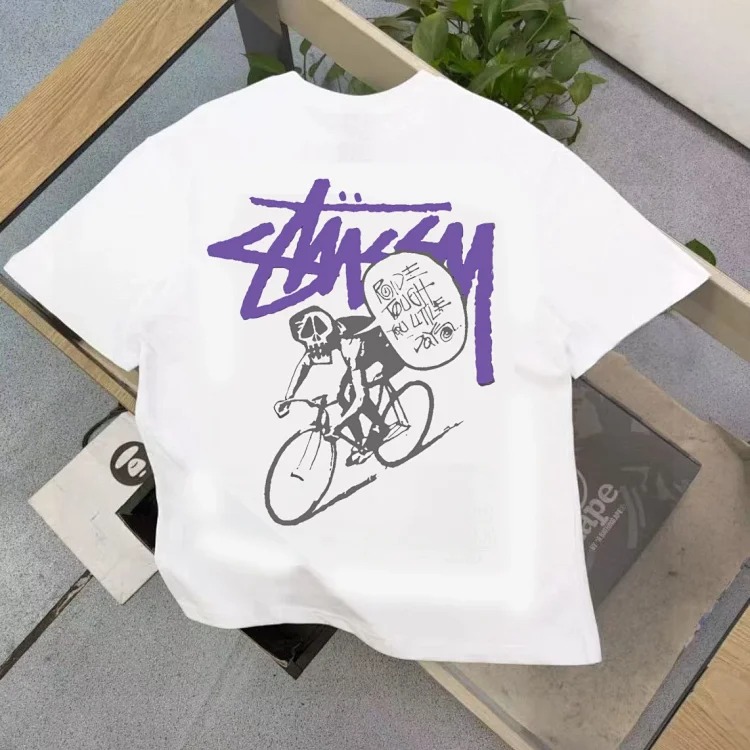 Stussy Stussy's new bicycle high-quality T-shirt short sleeves image 2