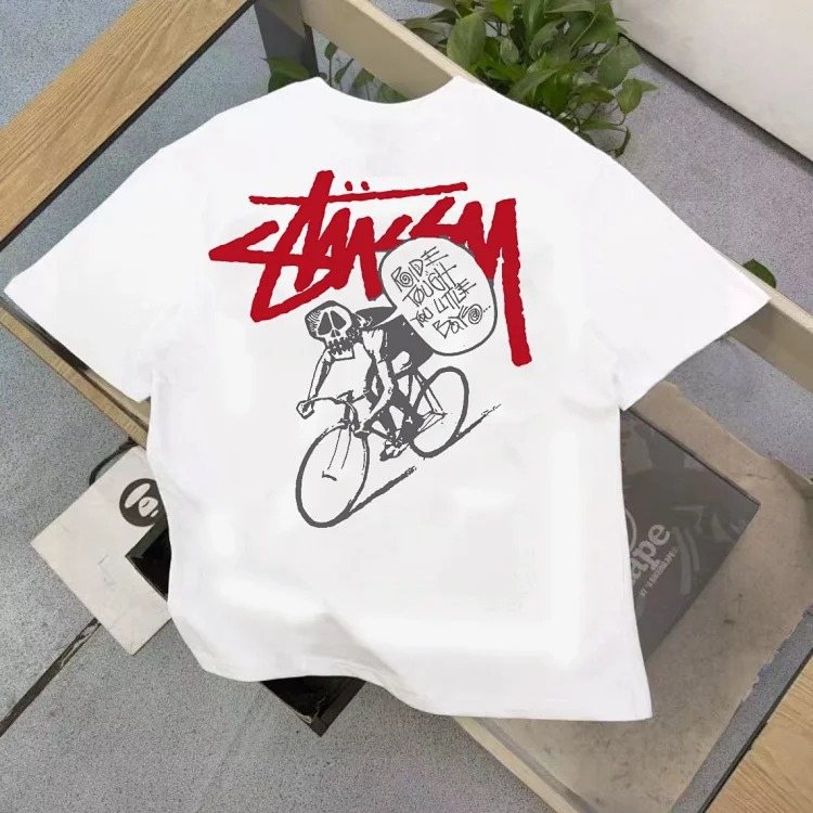 Stussy Stussy's new bicycle high-quality T-shirt short sleeves image 4