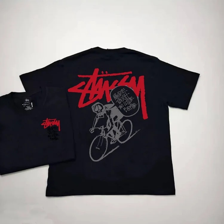 Stussy Stussy's new bicycle high-quality T-shirt short sleeves image 5
