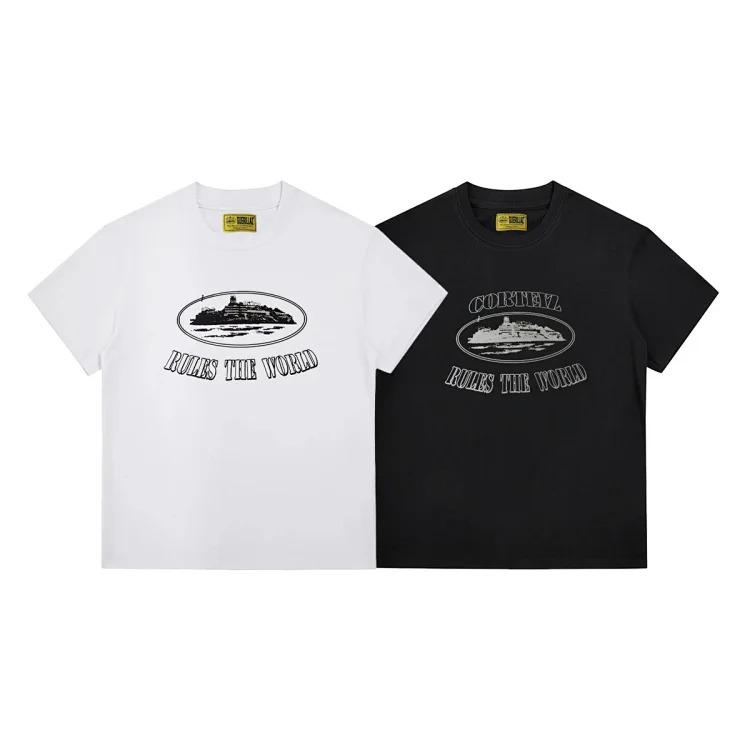 Corteiz Alcatraz basic American fashion brand men and women summer printed casual loose short-sleeved T-shirt