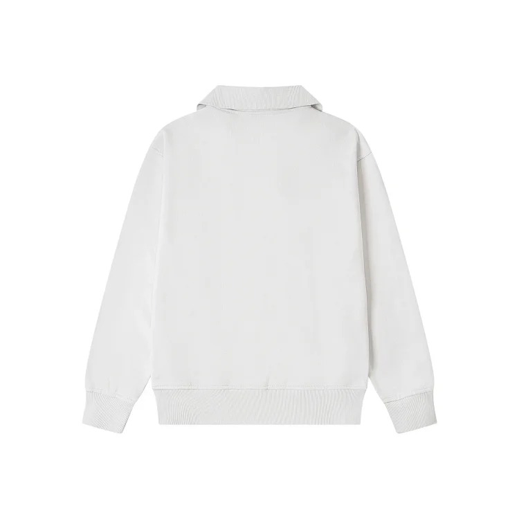 Straight fit loose fit half zip stand collar sweatshirt image 4