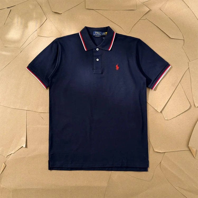 Paul colorful collar pony logo embroidered short-sleeved lapel men's and women's summer POLO shirt image 4