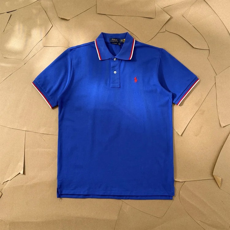 Paul colorful collar pony logo embroidered short-sleeved lapel men's and women's summer POLO shirt image 5