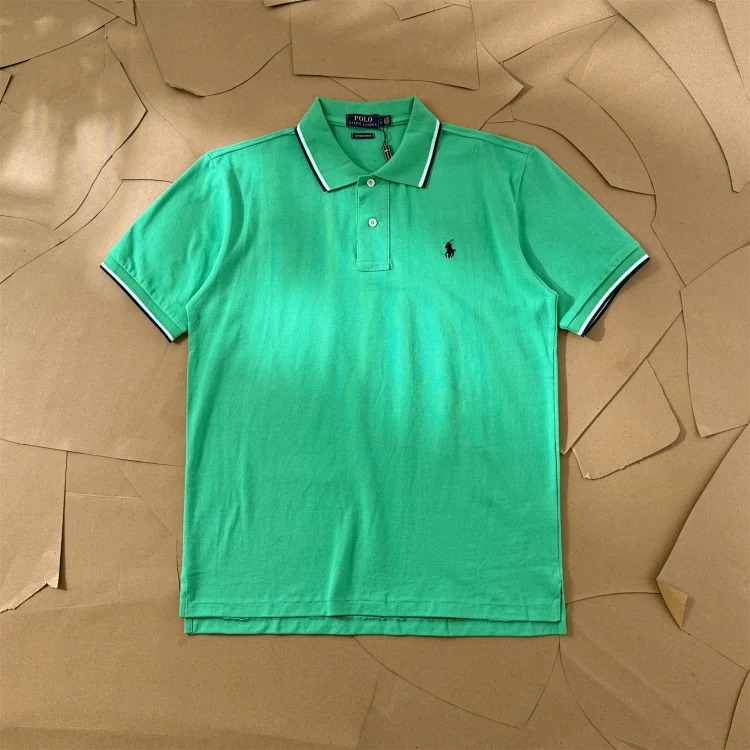 Paul colorful collar pony logo embroidered short-sleeved lapel men's and women's summer POLO shirt image 7