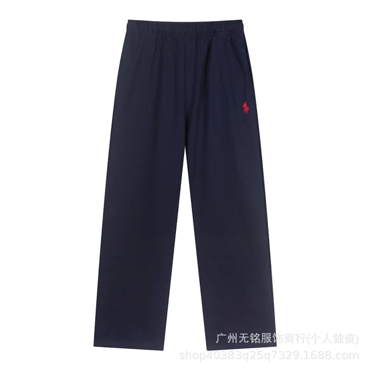 RL Pony Embroidered Tie Elastic Waist Casual Men's and Women's Heavyweight Straight Sweatpants image 9