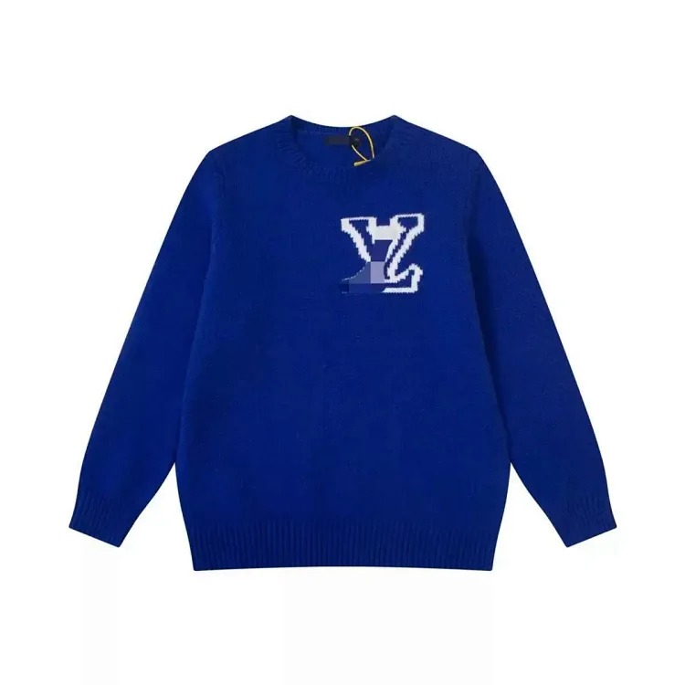 Round neck loose sweater sweater pullover jacquard letters same style for men and women image 5