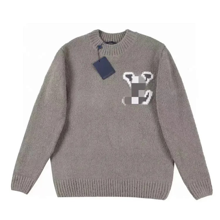 Round neck loose sweater sweater pullover jacquard letters same style for men and women image 6