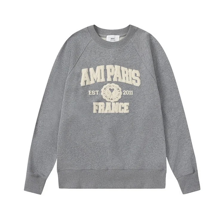 Letter love foam printed hooded sweatshirt for men and women round neck pullover sweatshirt image 15