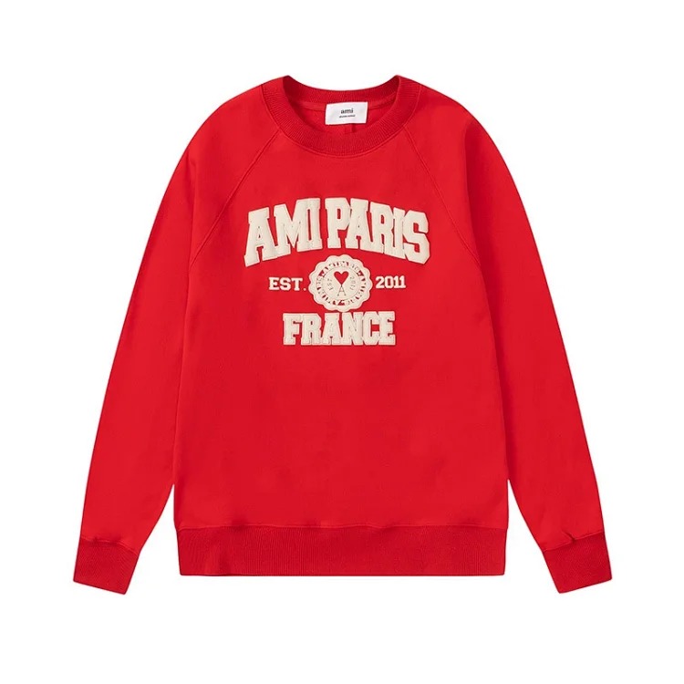Letter love foam printed hooded sweatshirt for men and women round neck pullover sweatshirt image 17