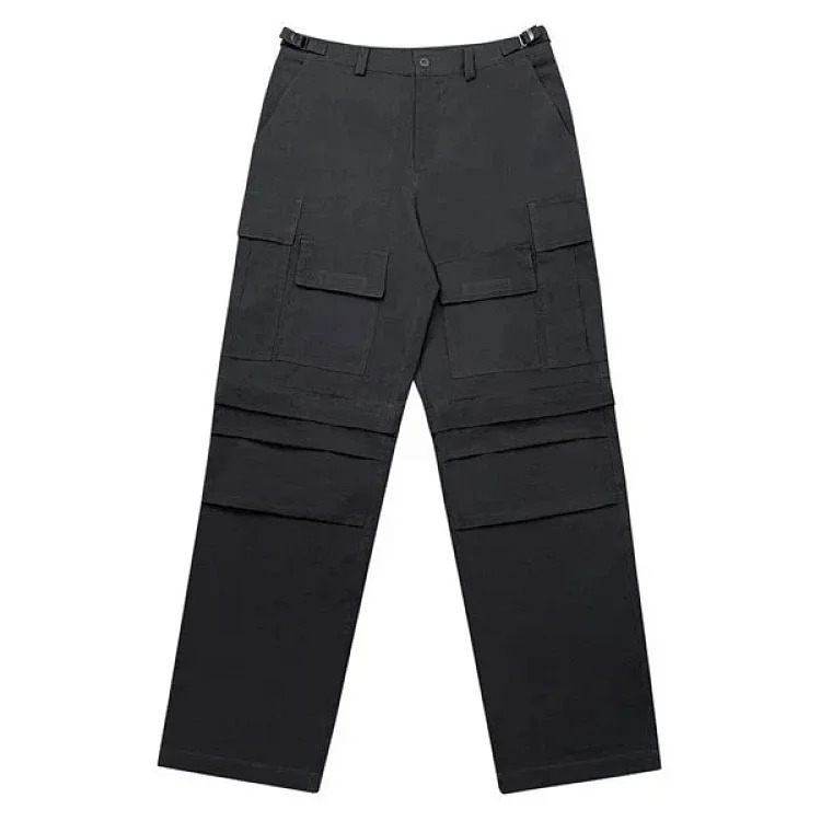 Paris style Travis Scott music festival style cotton multi-pocket overalls image 2