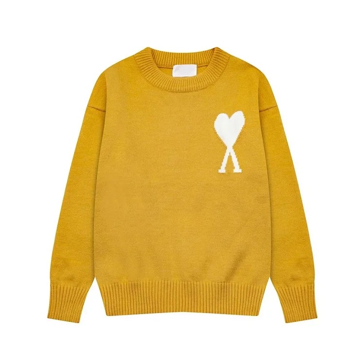 Love jacquard knitted long-sleeved sweater for men and women image 5