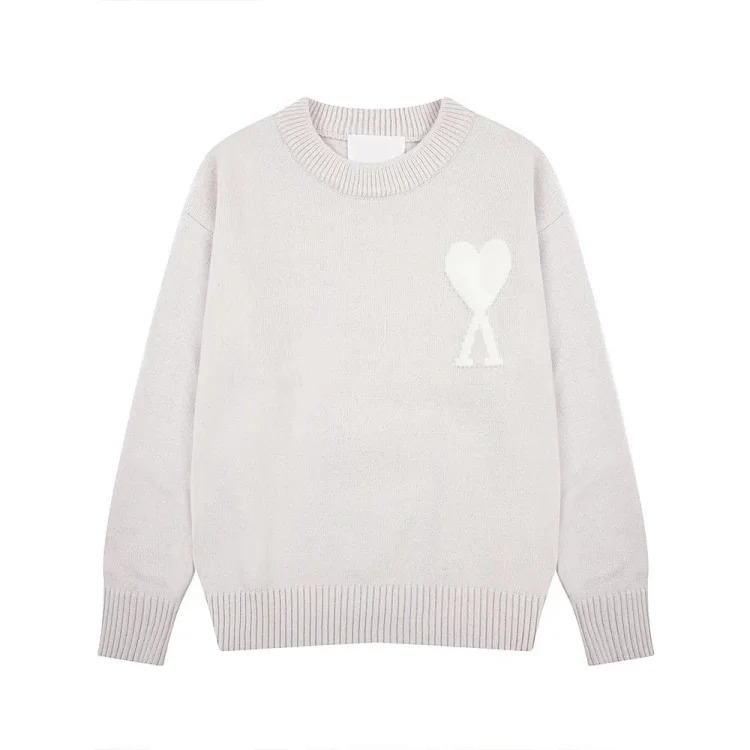 Love jacquard knitted long-sleeved sweater for men and women image 6