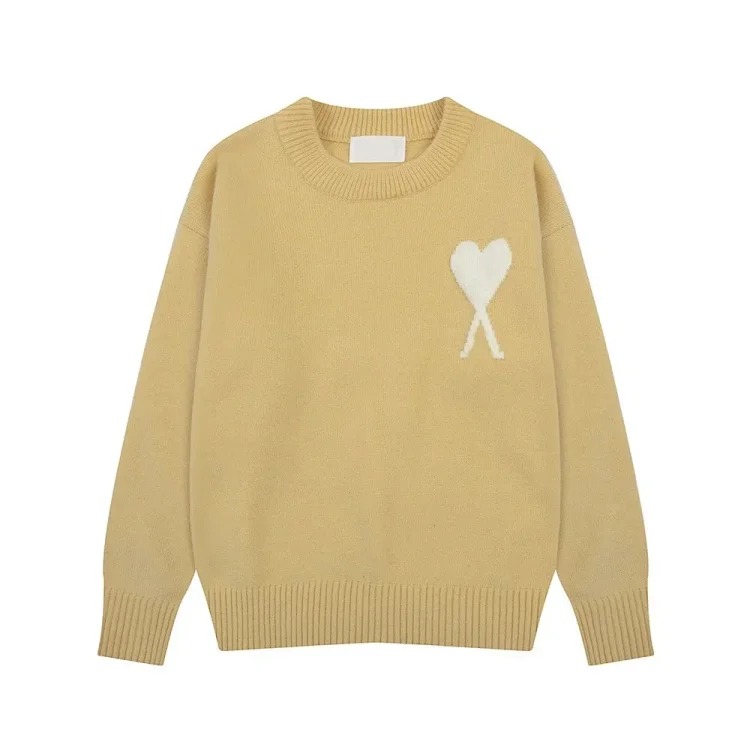 Love jacquard knitted long-sleeved sweater for men and women image 7