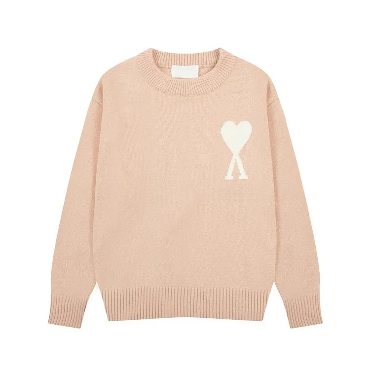 Love jacquard knitted long-sleeved sweater for men and women image 8