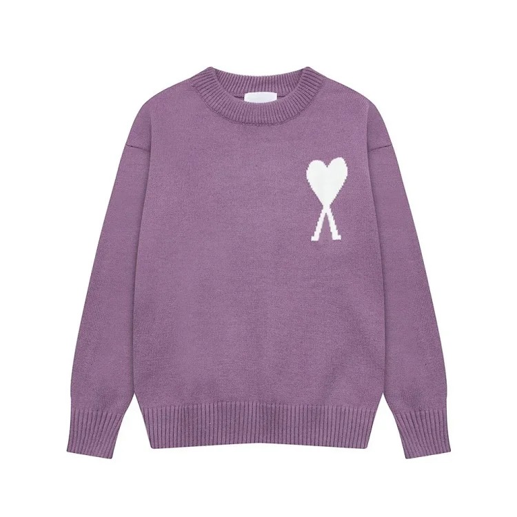 Love jacquard knitted long-sleeved sweater for men and women image 9