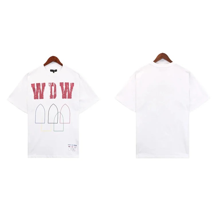 Washed printed loose men's short-sleeved t-shirt American top image 10