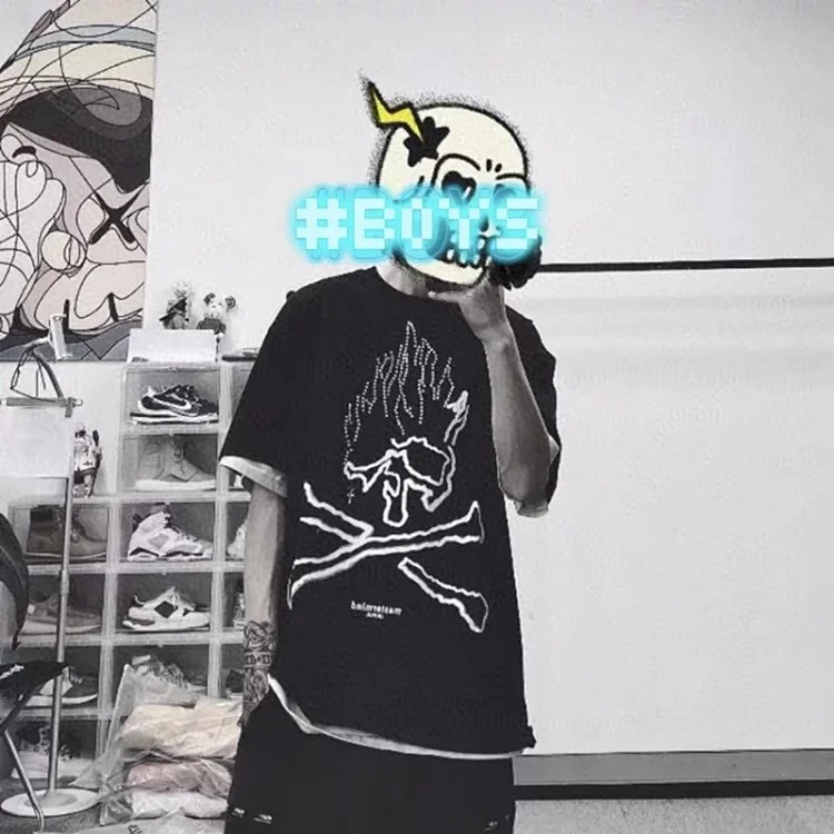 Travis Scott Cactus Jack X mastermind JAPAN skull graphic short-sleeved T-shirt image 5