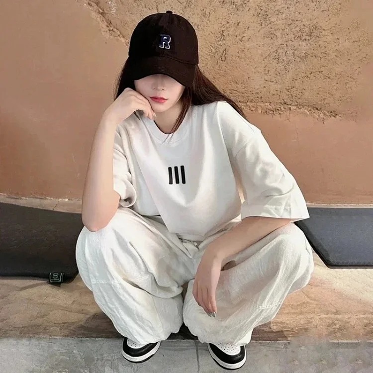 FEAR OF GOD American FOG three vertical short sleeves loose trendy clothes couples T-shirts for men and women image 2