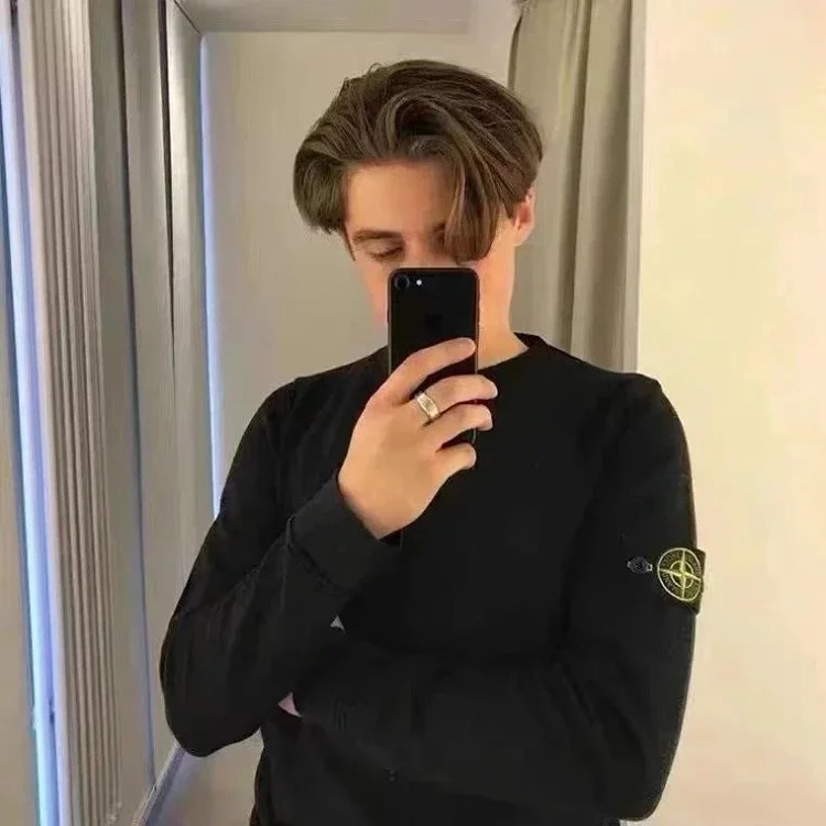 Round neck pullover long sleeve sweatshirt, same style for men and women image 12