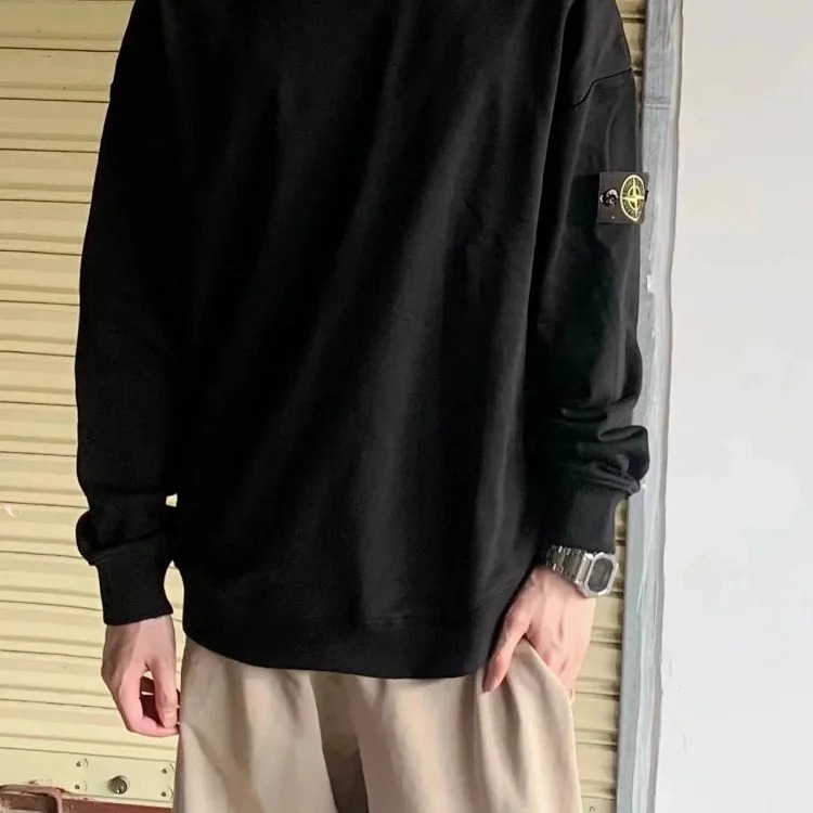 Round neck pullover long sleeve sweatshirt, same style for men and women image 13