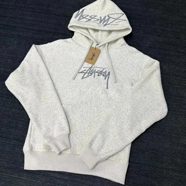 Embroidered hooded sweatshirt for men and women, couple style image 3